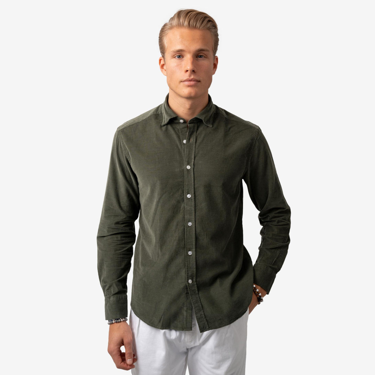 Corduroy Shirt Green