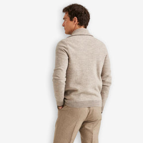 Cork Knitted Zip Jacket Khaki-Morris Stockholm-Phrase