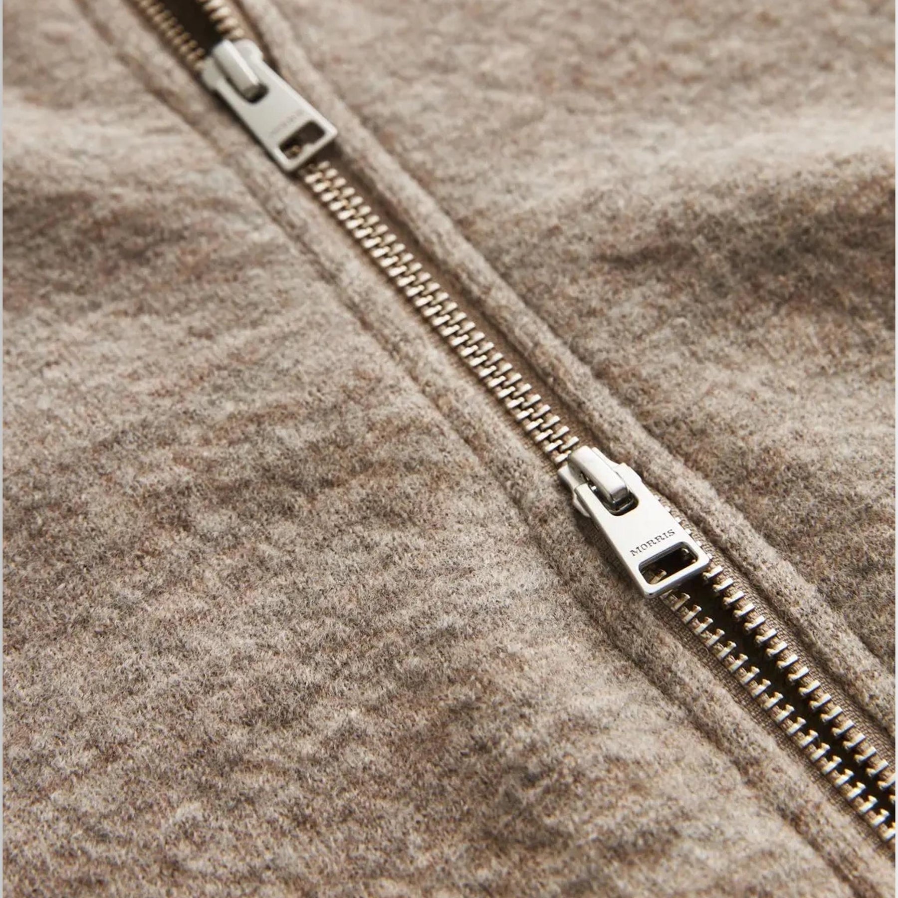 Cork Knitted Zip Jacket Khaki-Morris Stockholm-Phrase