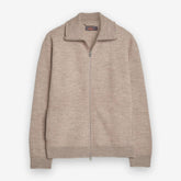 Cork Knitted Zip Jacket Khaki