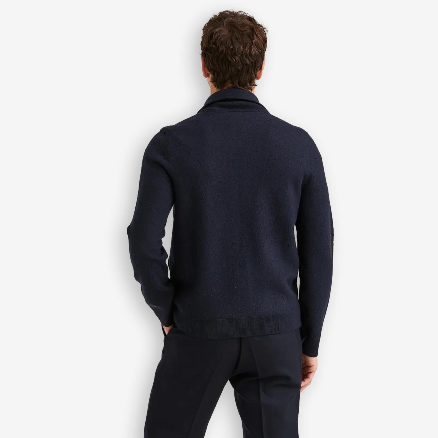 Cork Knitted Zip Jacket Navy-Morris Stockholm-Phrase