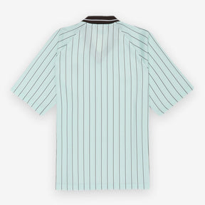 Coverciano Pinstriped Satin Shirt Green