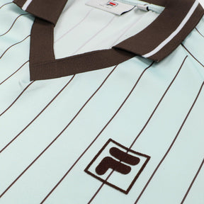 Coverciano Pinstriped Satin Shirt Green