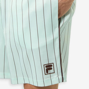 Coverciano Pinstriped Satin Shorts Green