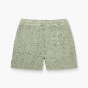 Cuba Crochet Shorts Galbanum