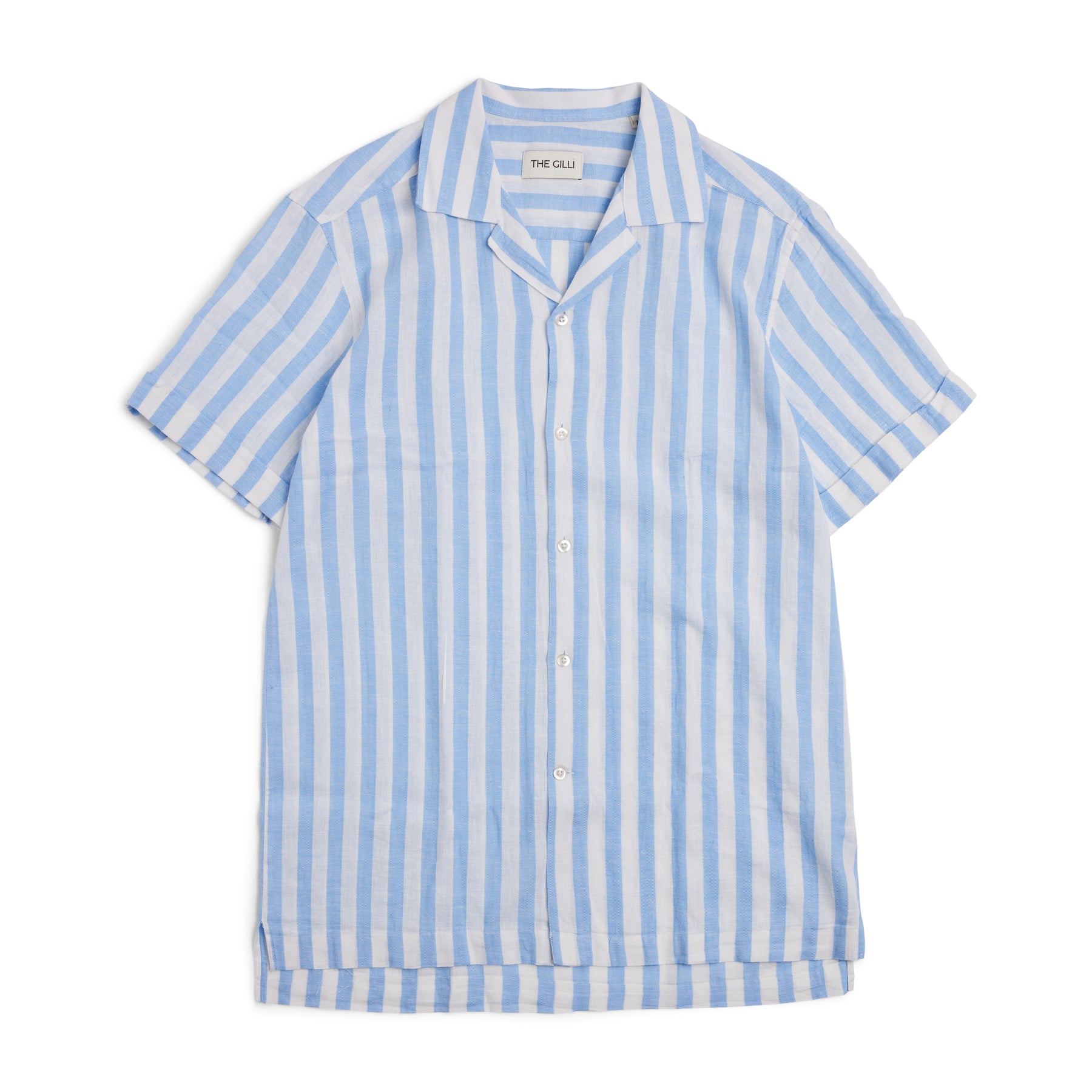 Cuba Linen Shirt Blue Stripe