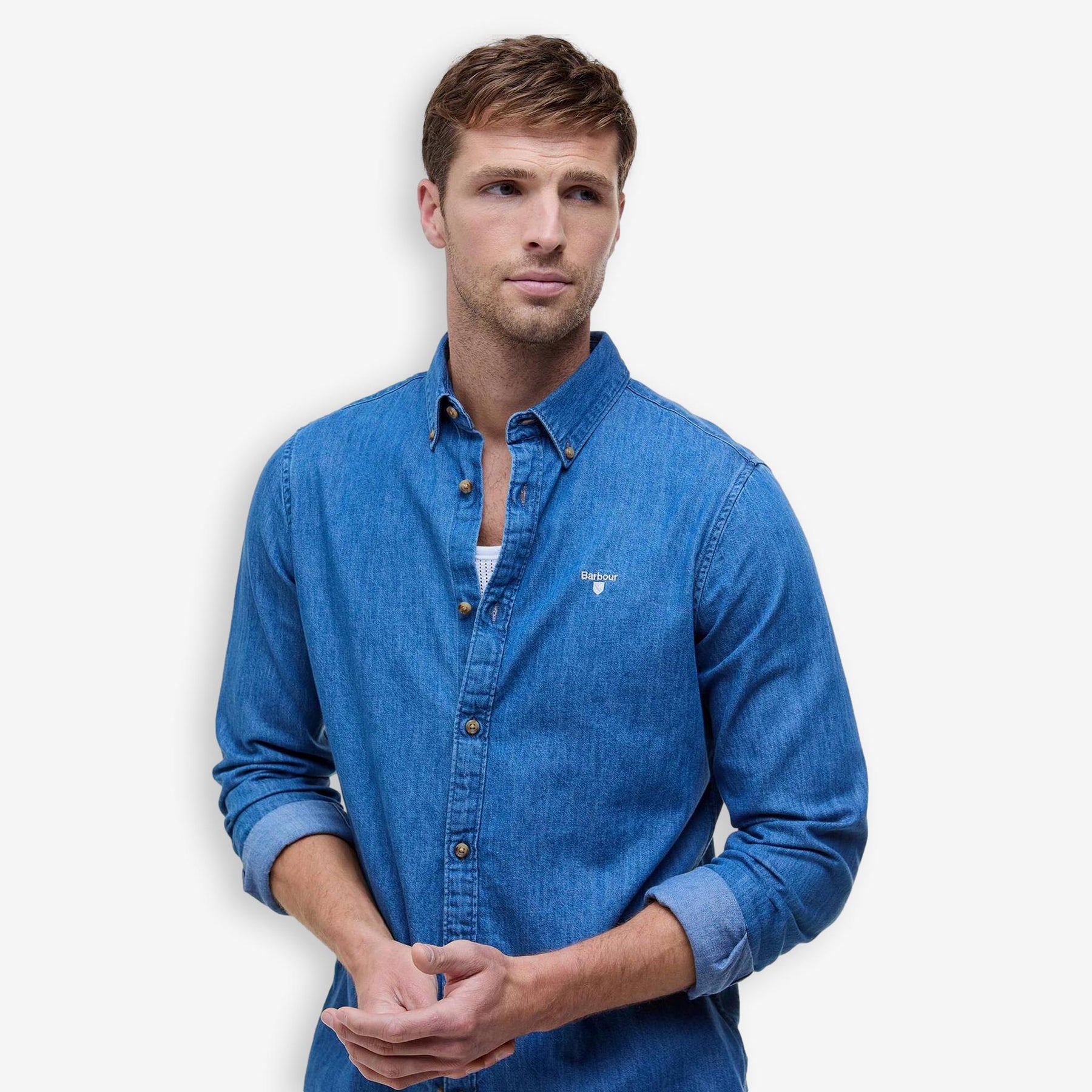 Denim Crest Shirt Chambray Blue