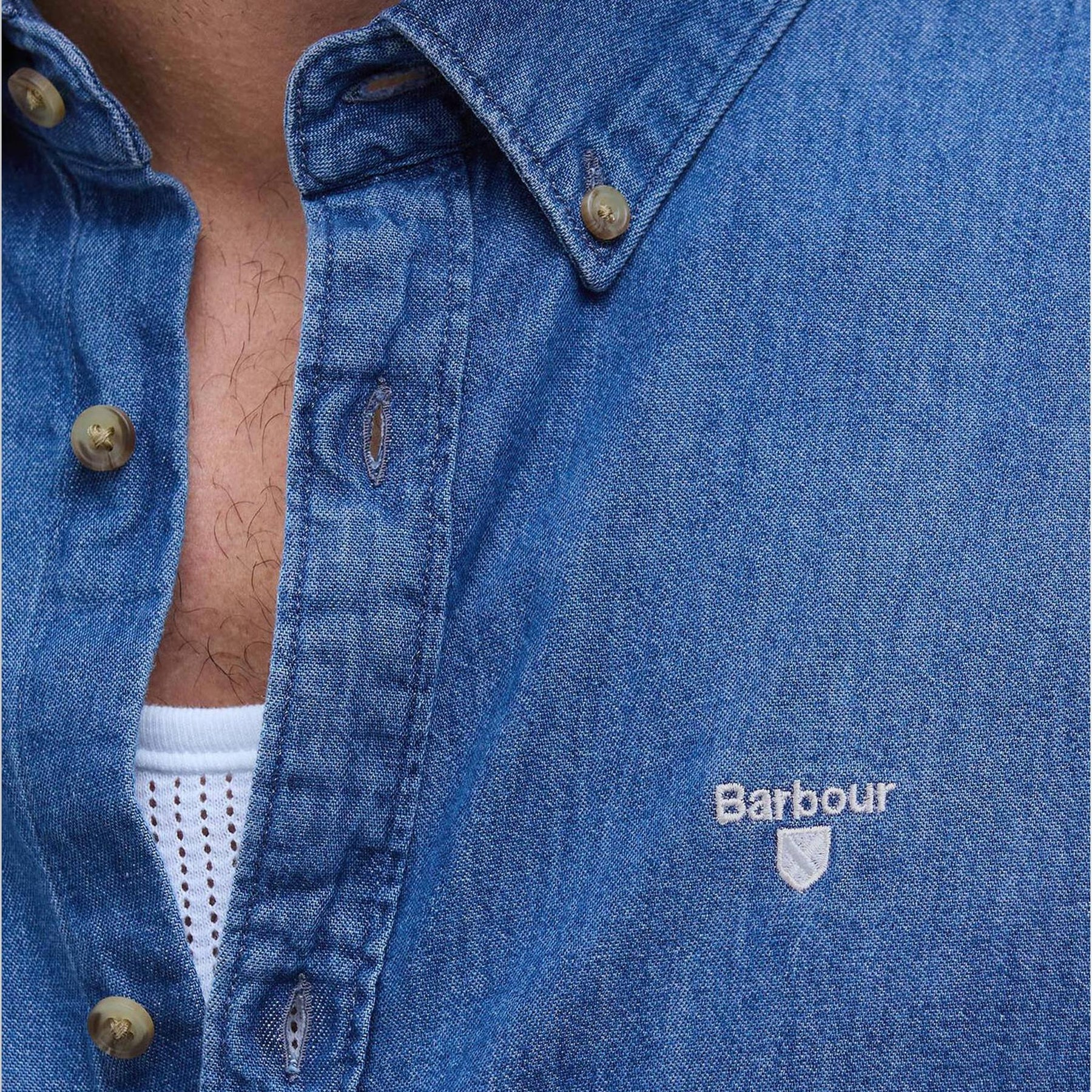 Denim Crest Shirt Chambray Blue