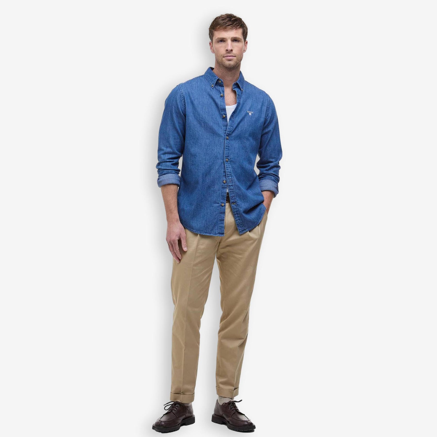 Denim Crest Shirt Chambray Blue