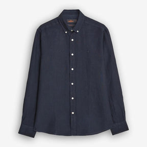 Douglas Linen Shirt Navy
