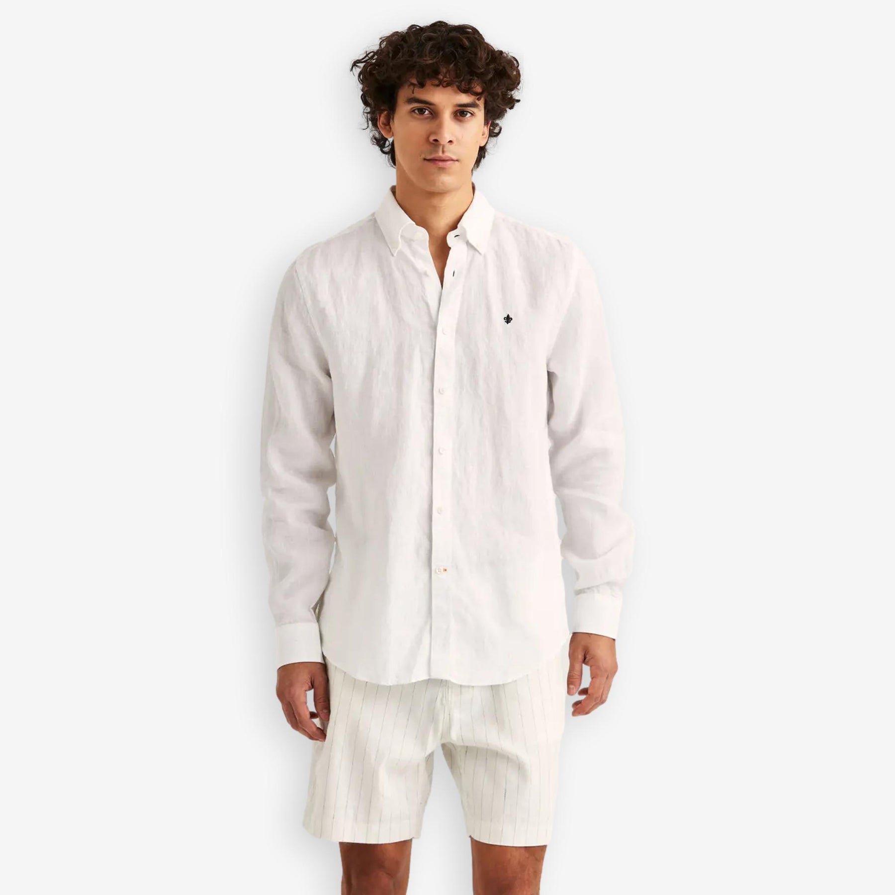 Douglas Linen Shirt Offwhite