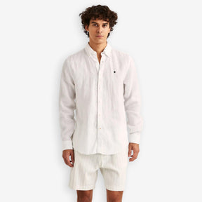 Douglas Linen Shirt Offwhite