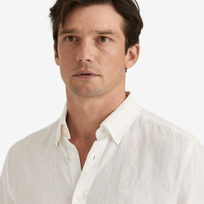 Douglas Linen Shirt White