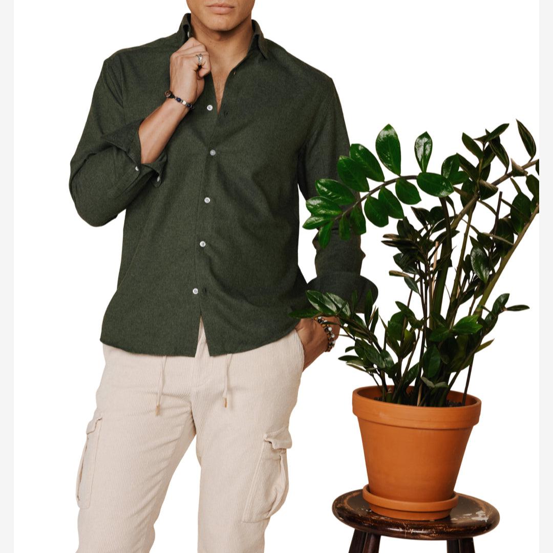 Enrico Flannel Shirt Green