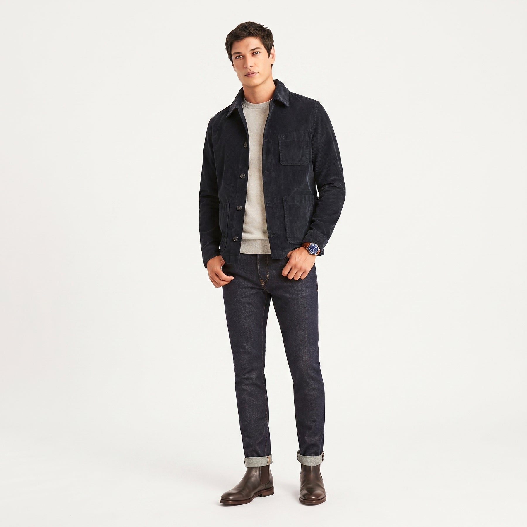 Fenix Cord Shirt Jacket Navy