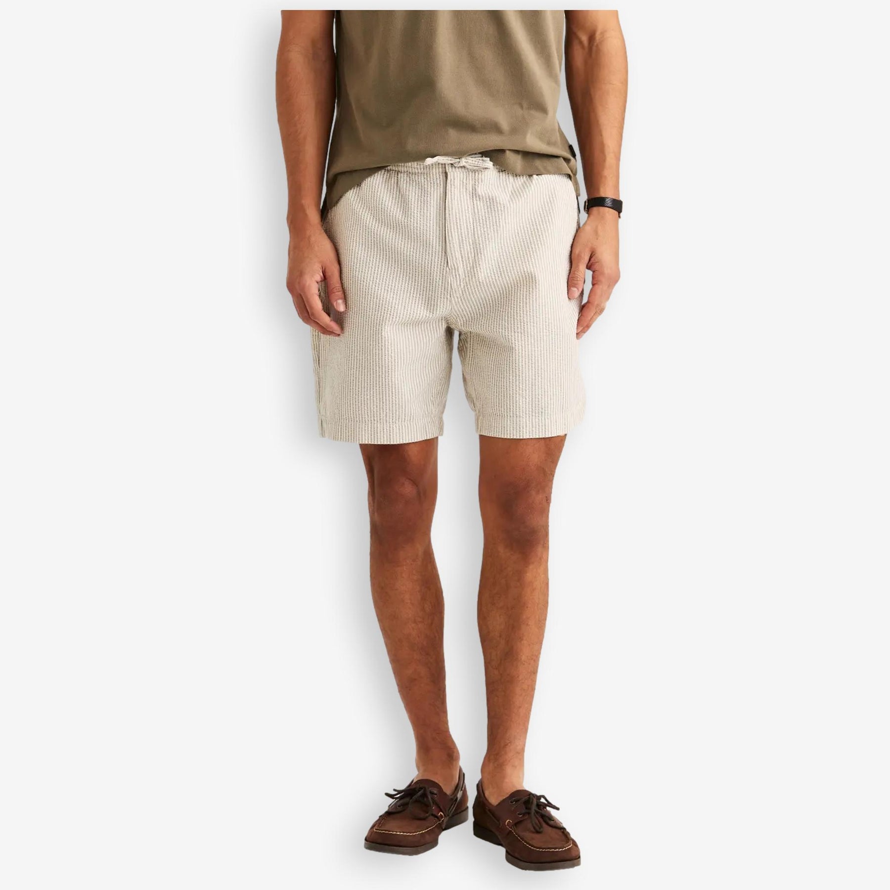 Fenix Seersucker Shorts Khaki