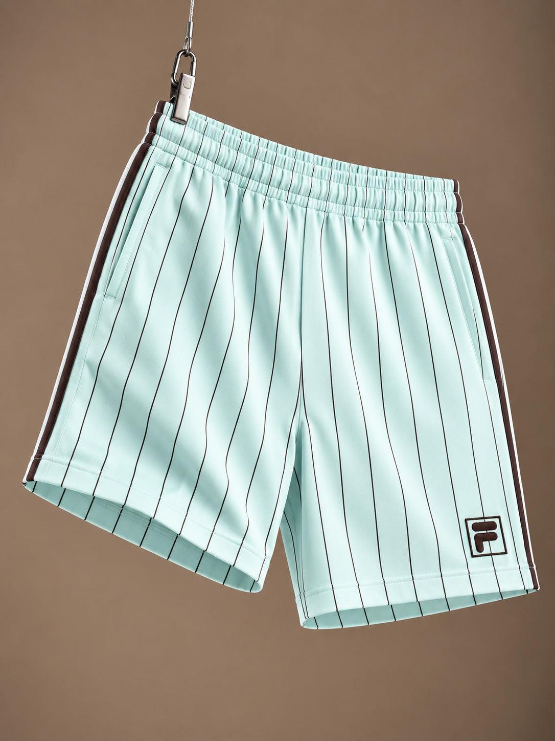 Coverciano Pinstriped Satin Shorts Green