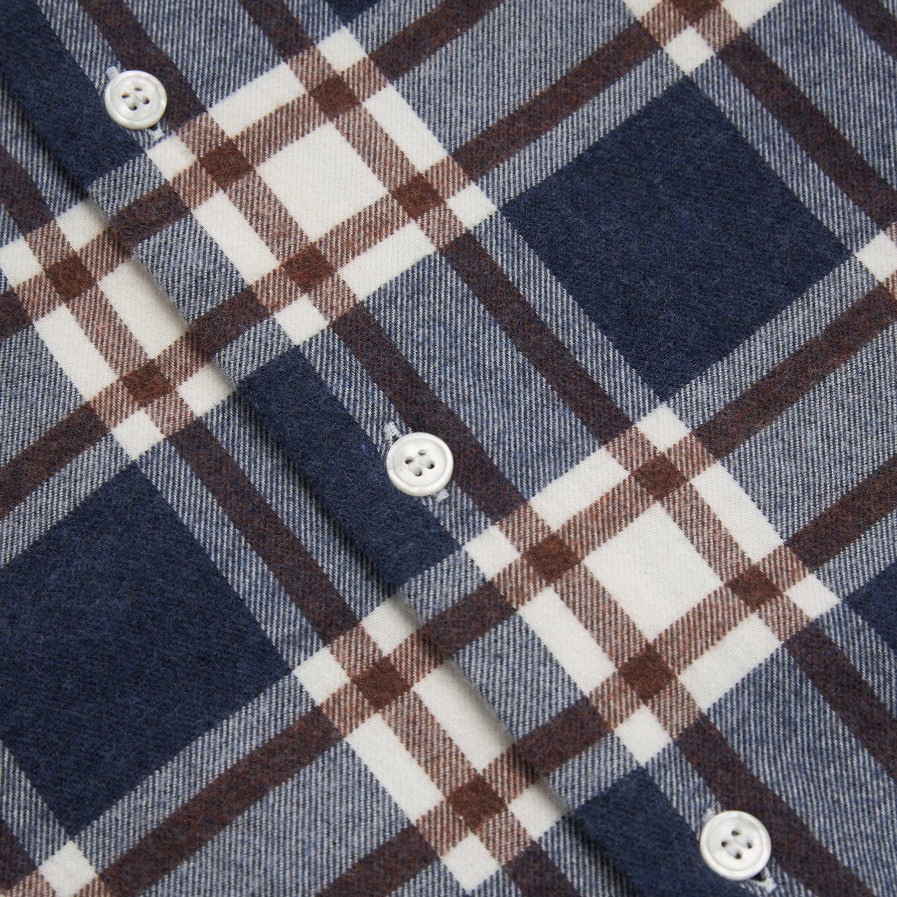 Orian Flannel Check Shirt Blue/Brown