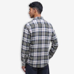 Fortrose Tailored Tartan Flannel Shirt Forest Mist