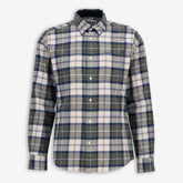 Fortrose Tailored Tartan Flannel Shirt Forest Mist