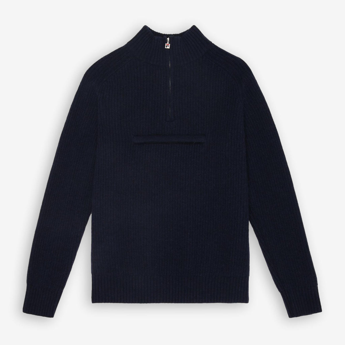 Giovanni Relaxed Half Zip Knit Sailing Sweater Blue
