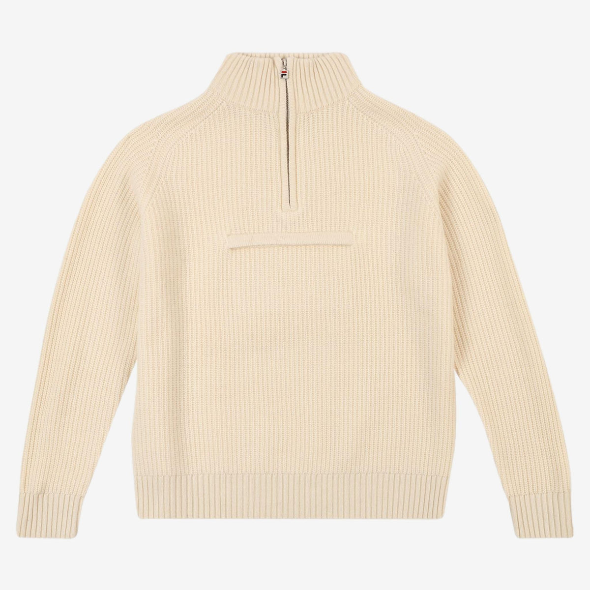 Giovanni Relaxed Half Zip Knit Sailing Sweater Offwhite