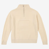 Giovanni Relaxed Half Zip Knit Sailing Sweater Offwhite