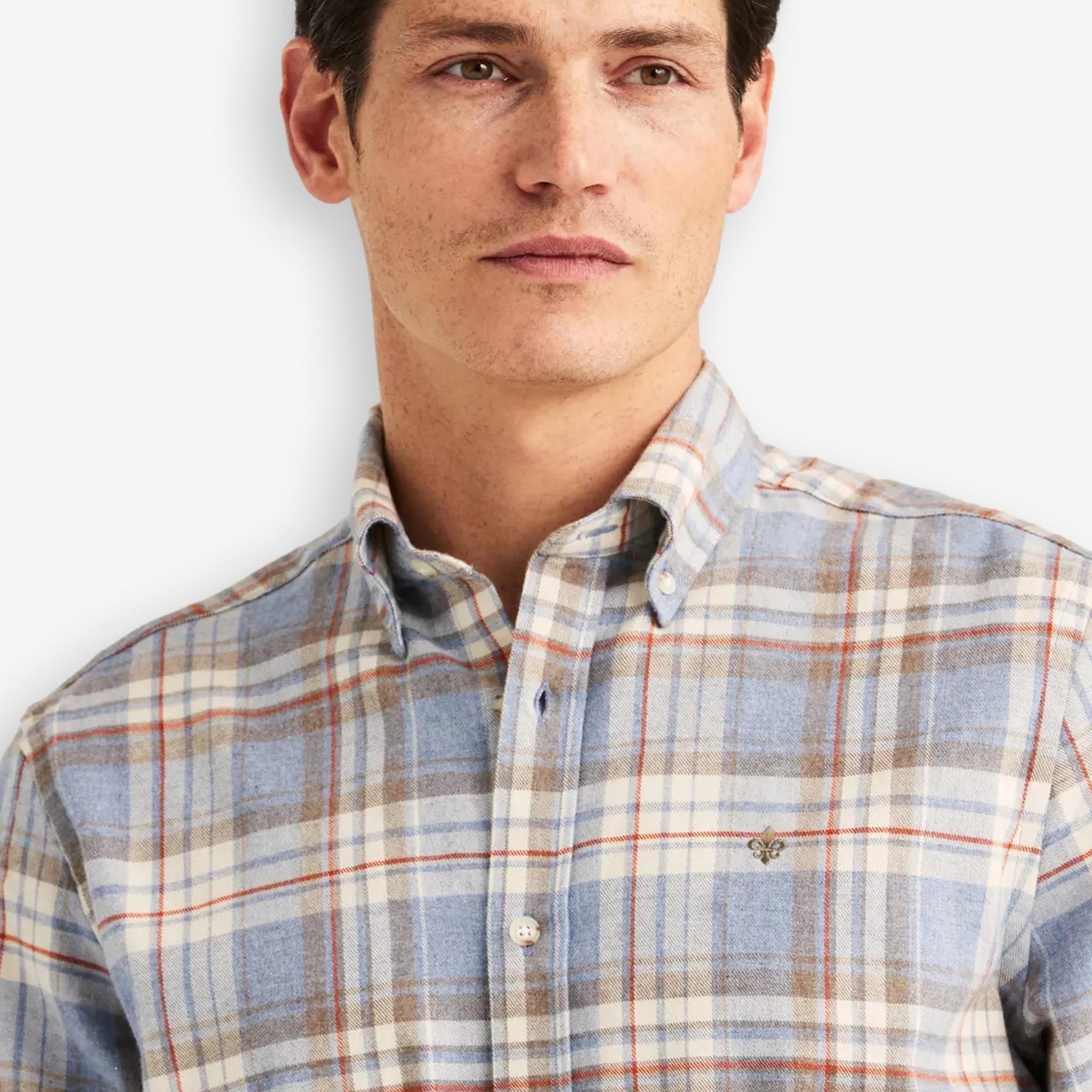 Happy Flannel Check Shirt Blue