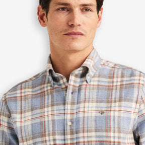 Happy Flannel Check Shirt Blue