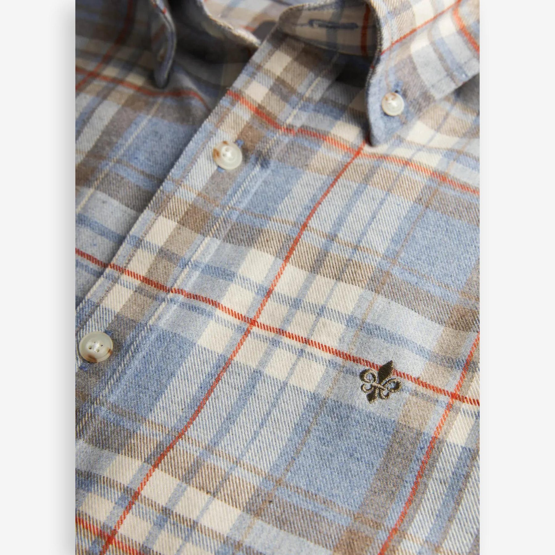 Happy Flannel Check Shirt Blue