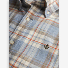 Happy Flannel Check Shirt Blue