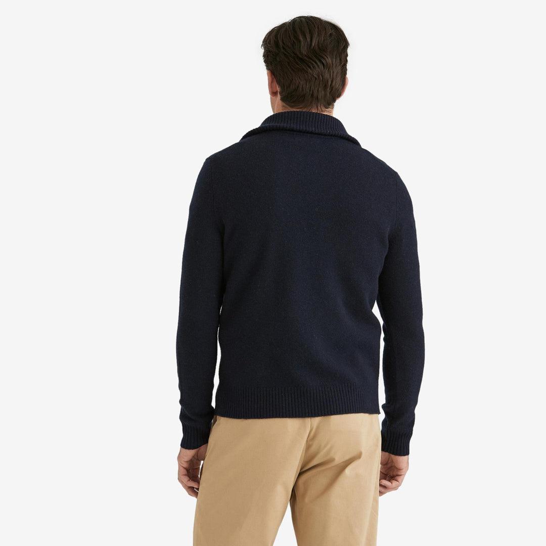 Hertford Merino Half Zip Navy