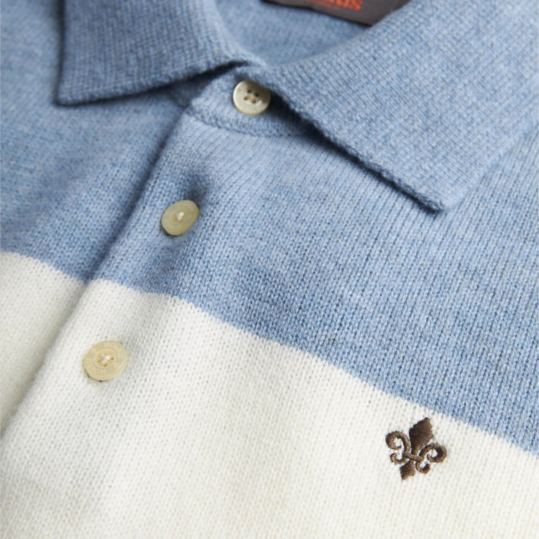 Hertford Knitted Polo Blue