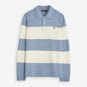 Hertford Knitted Polo Blue
