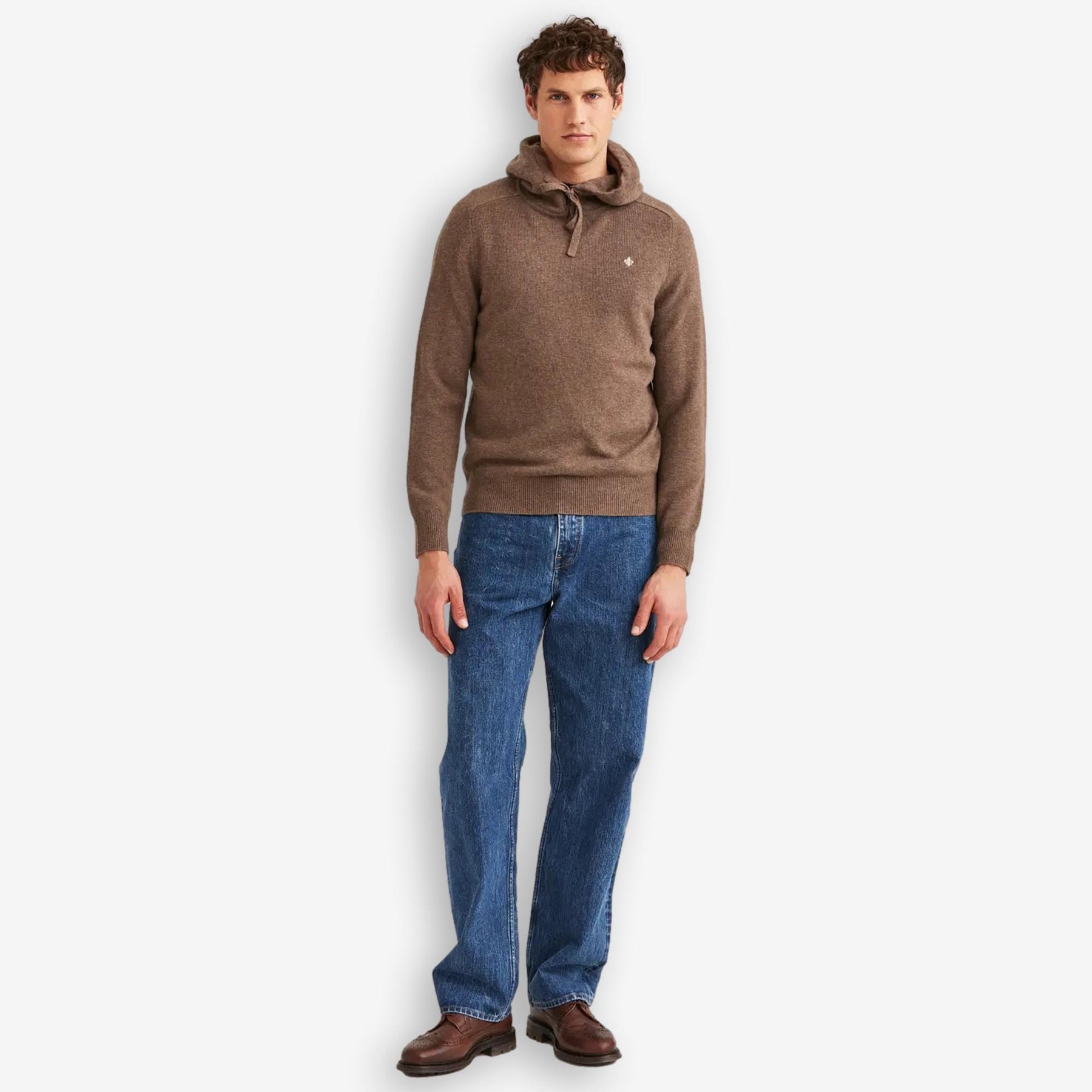 Hertford Merino Hoodie Brown-Morris Stockholm-Phrase