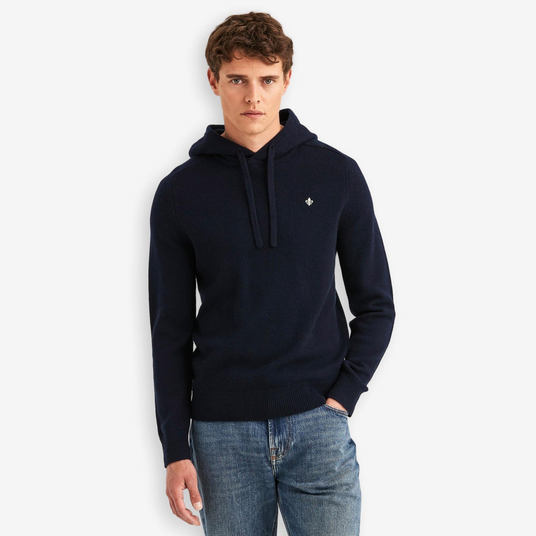 Hertford Merino Hoodie Navy