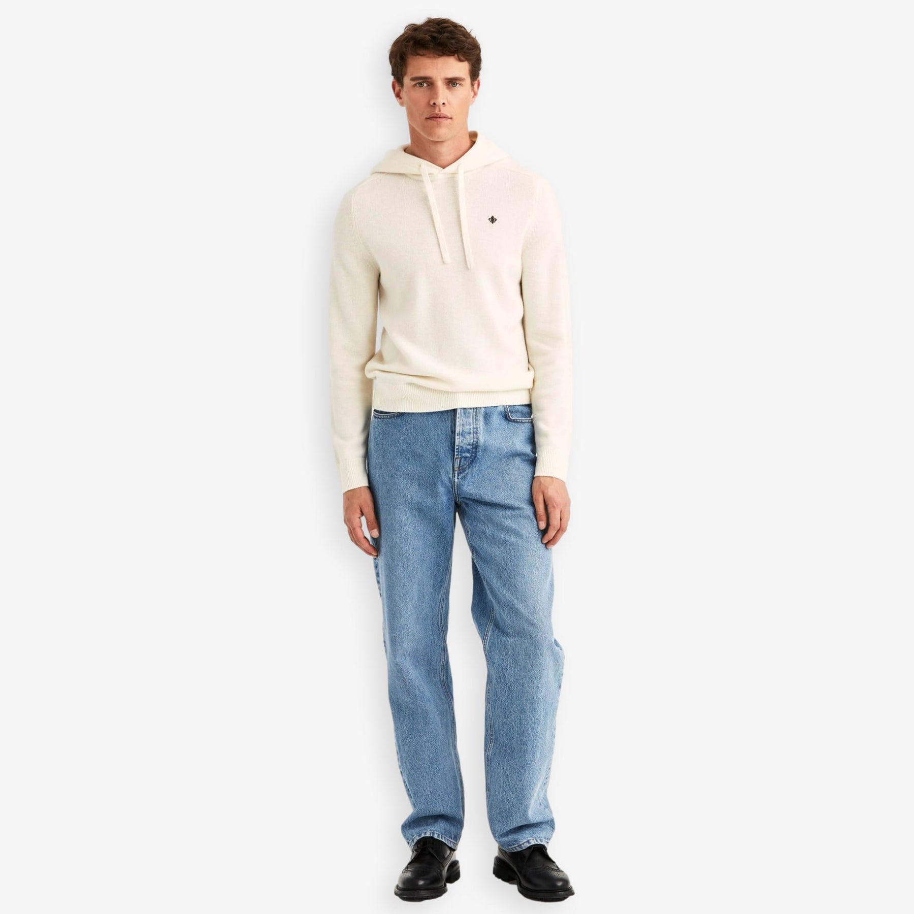 Hertford Merino Hoodie Offwhite
