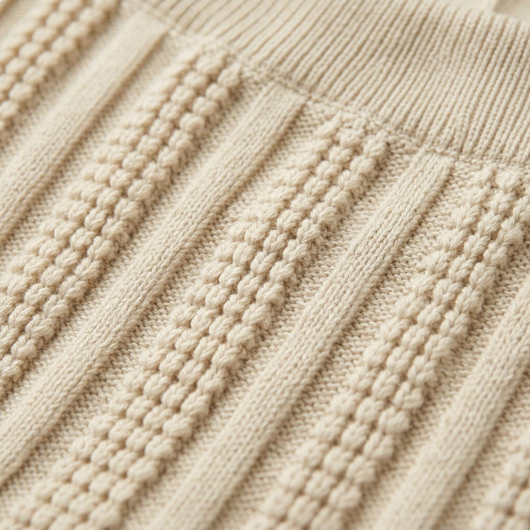 Ip Knitted Short Sleeve Polo Champagne Beige