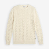Iq Cotton Cable Crewneck Sweater White