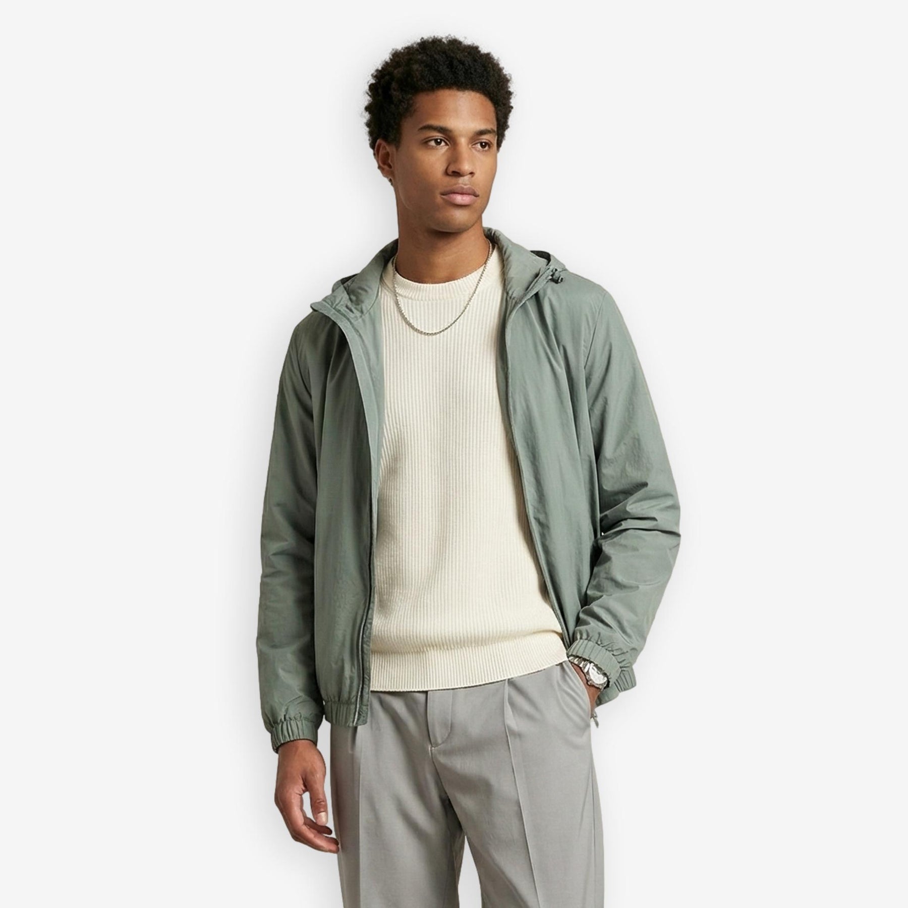 Iq Cotton Crewneck Sweater Offwhite