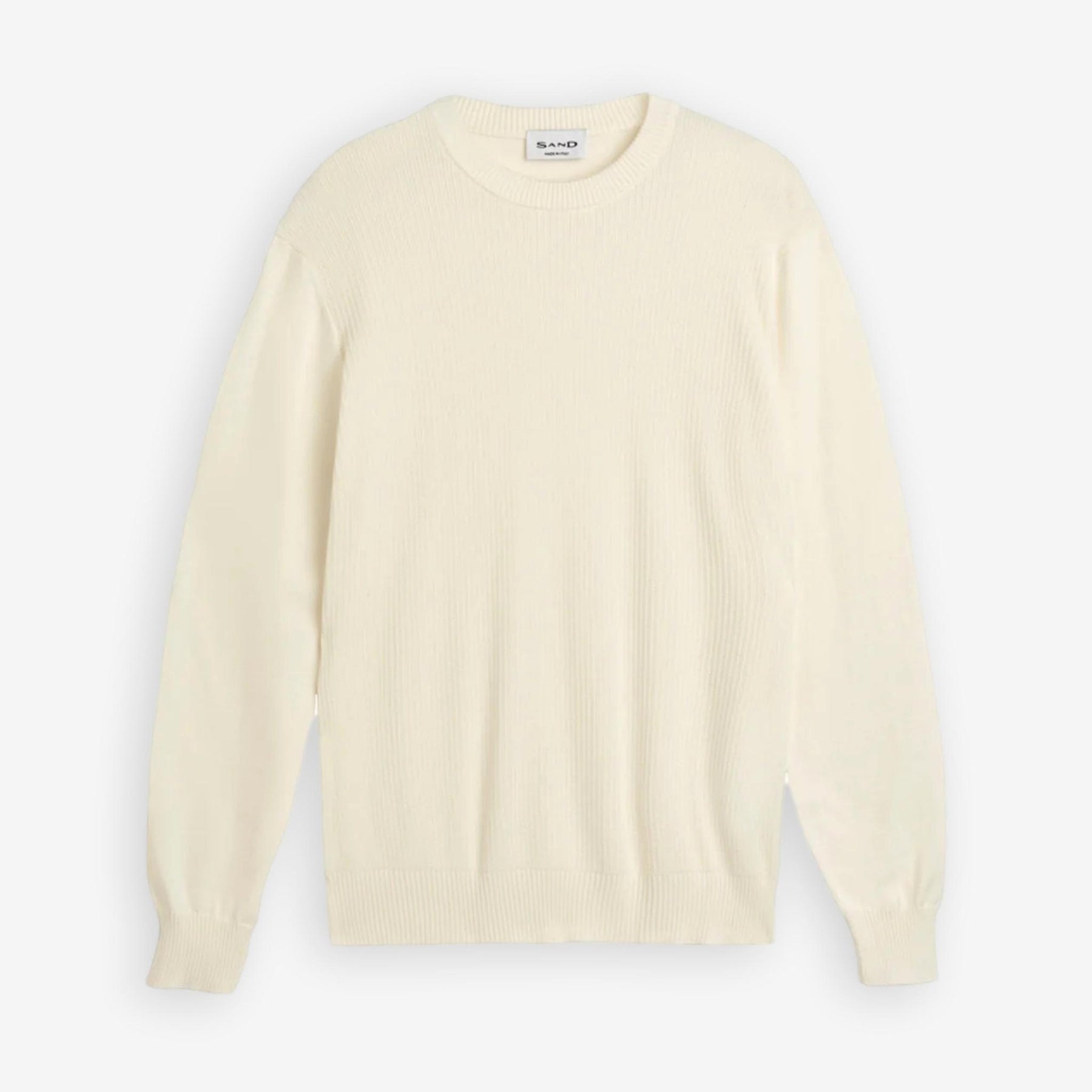 Iq Cotton Crewneck Sweater Offwhite