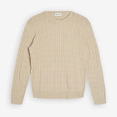 Iq Cottoncash Cable Crewneck Sweater Beige