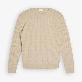 Iq Cottoncash Cable Crewneck Sweater Beige