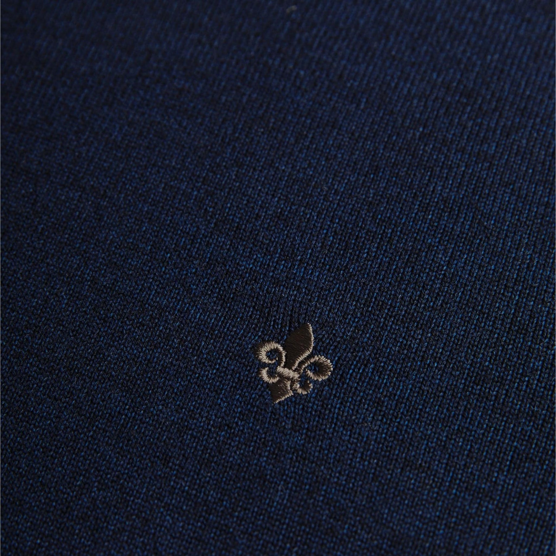 John Merino Half Zip Blue