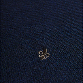 John Merino Half Zip Blue