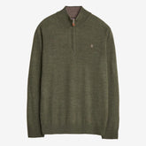 John Merino Half Zip Olive