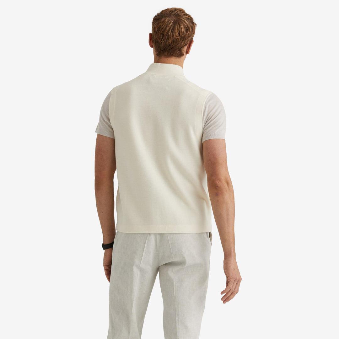 Kayden Cotton/Cashmere Vest Offwhite