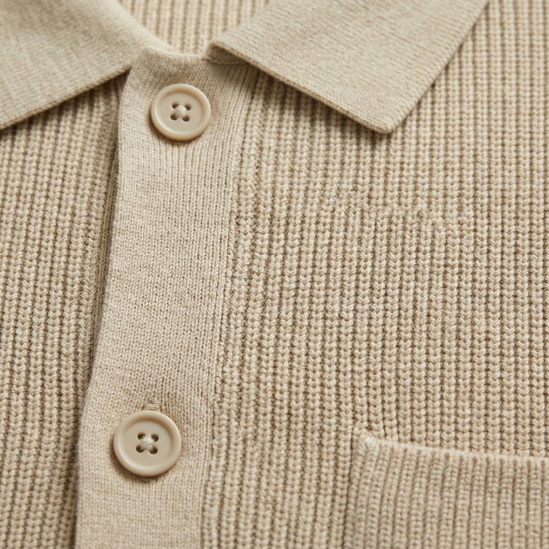 Liam Cottoncash Knitted Cardigan Beige