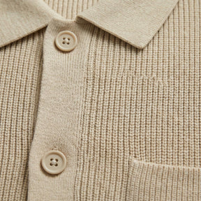 Liam Cottoncash Knitted Cardigan Beige