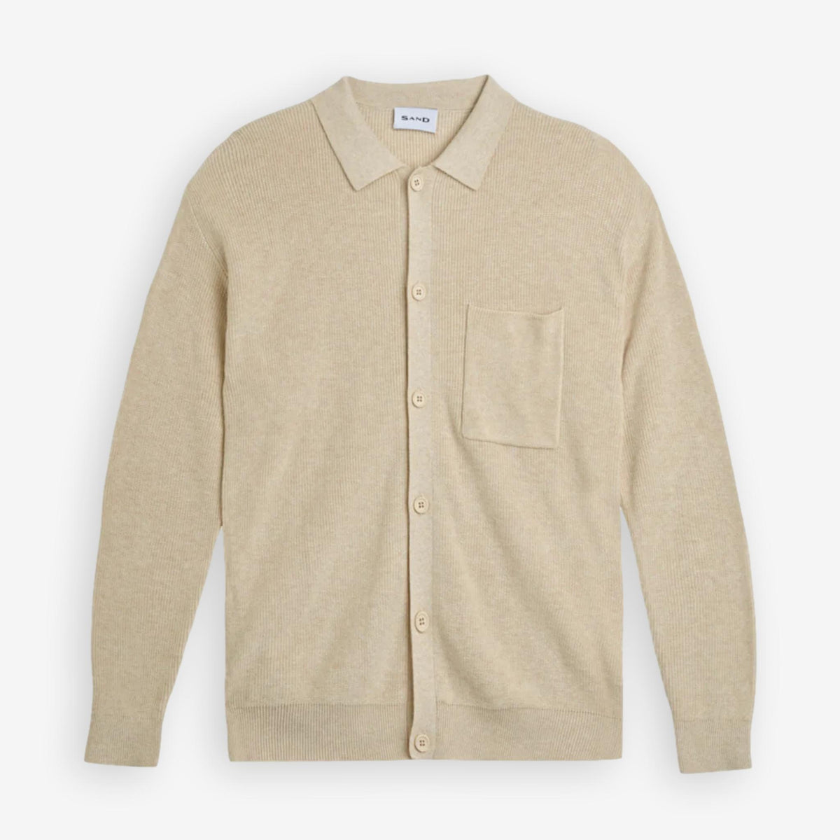 Liam Cottoncash Knitted Cardigan Beige